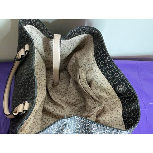Brown and Tan Guess Tote - Picture 7 of 9